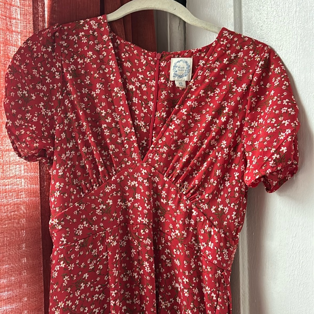 Francesca’s Red Jumpsuit